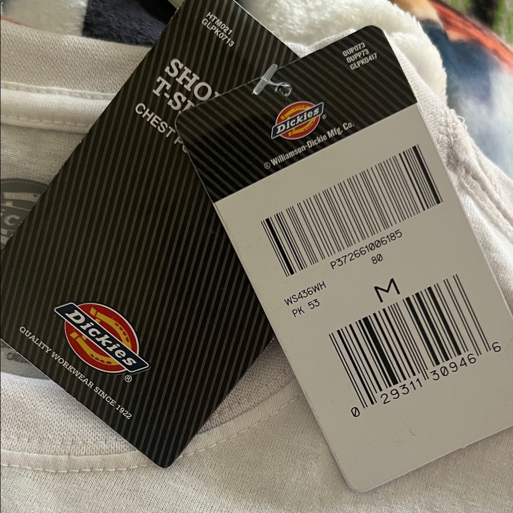 (0398) Dickies Classic Men White Short Sleeve Tee - Picture 8 of 12